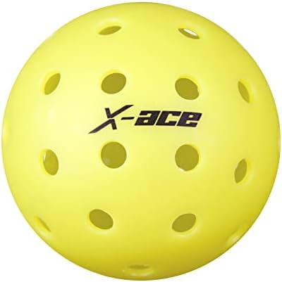 כדורי חמוצים חיצוניים של X-ACE | 40 חורים בנייה מקשה אחת | 6 חבילה צהובה | גודל ומשקל רשמי של USAPA